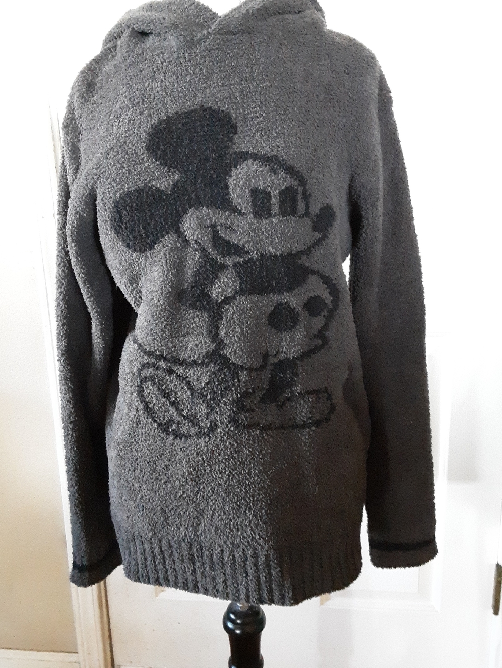 Barefoot Dreams Gray  Hoodie Sweater with Mickey Graphic